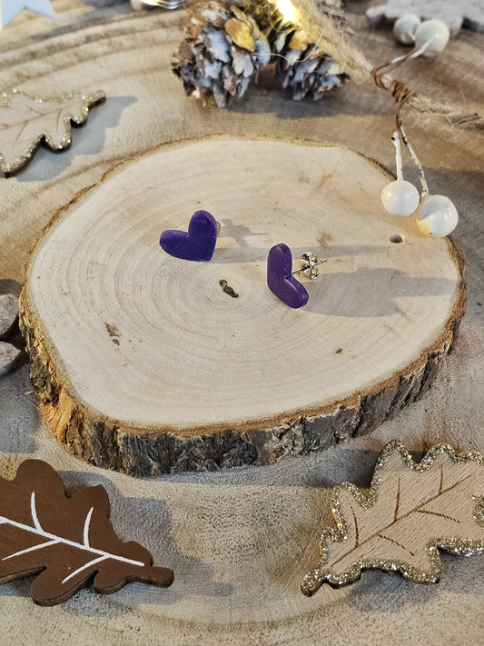 Boucles d'oreilles puces cœur
