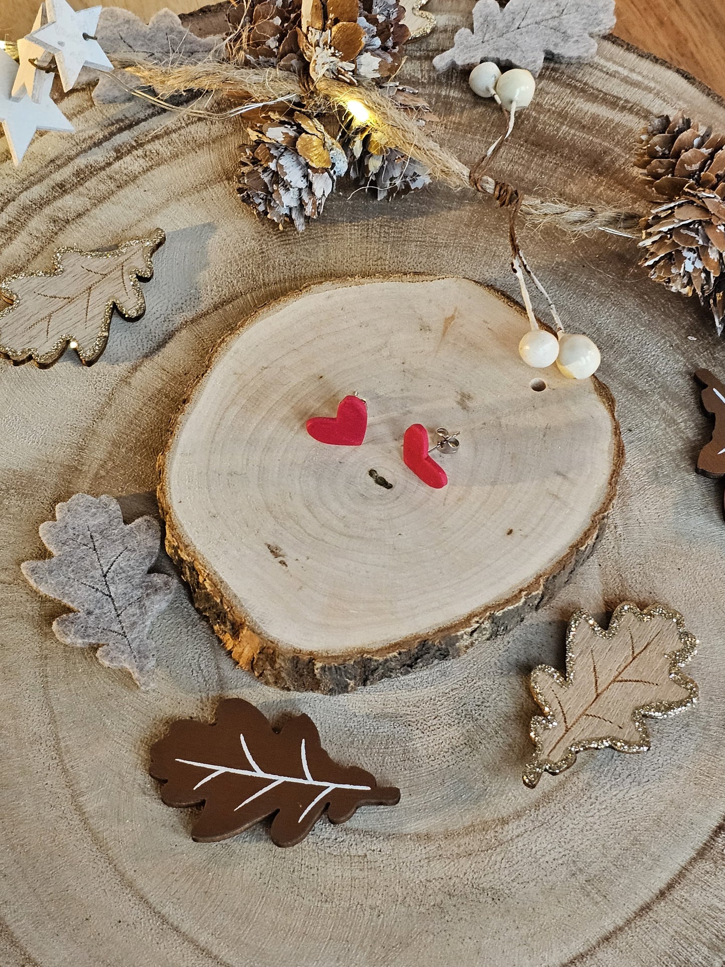 Boucles d'oreilles puces cœur