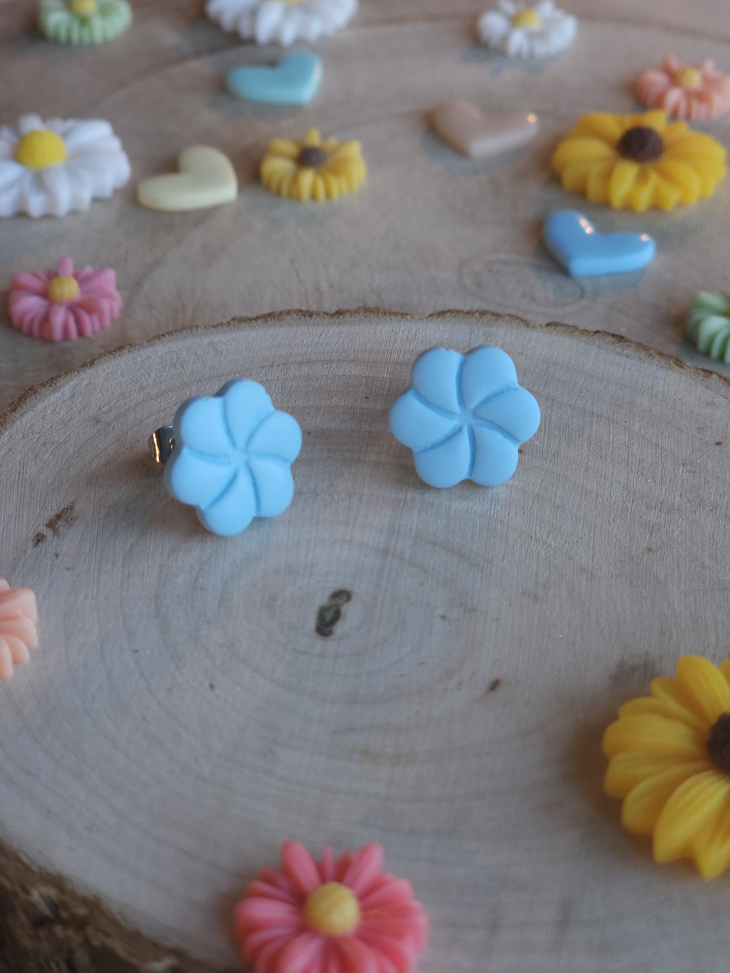 Puces fleurs pastel