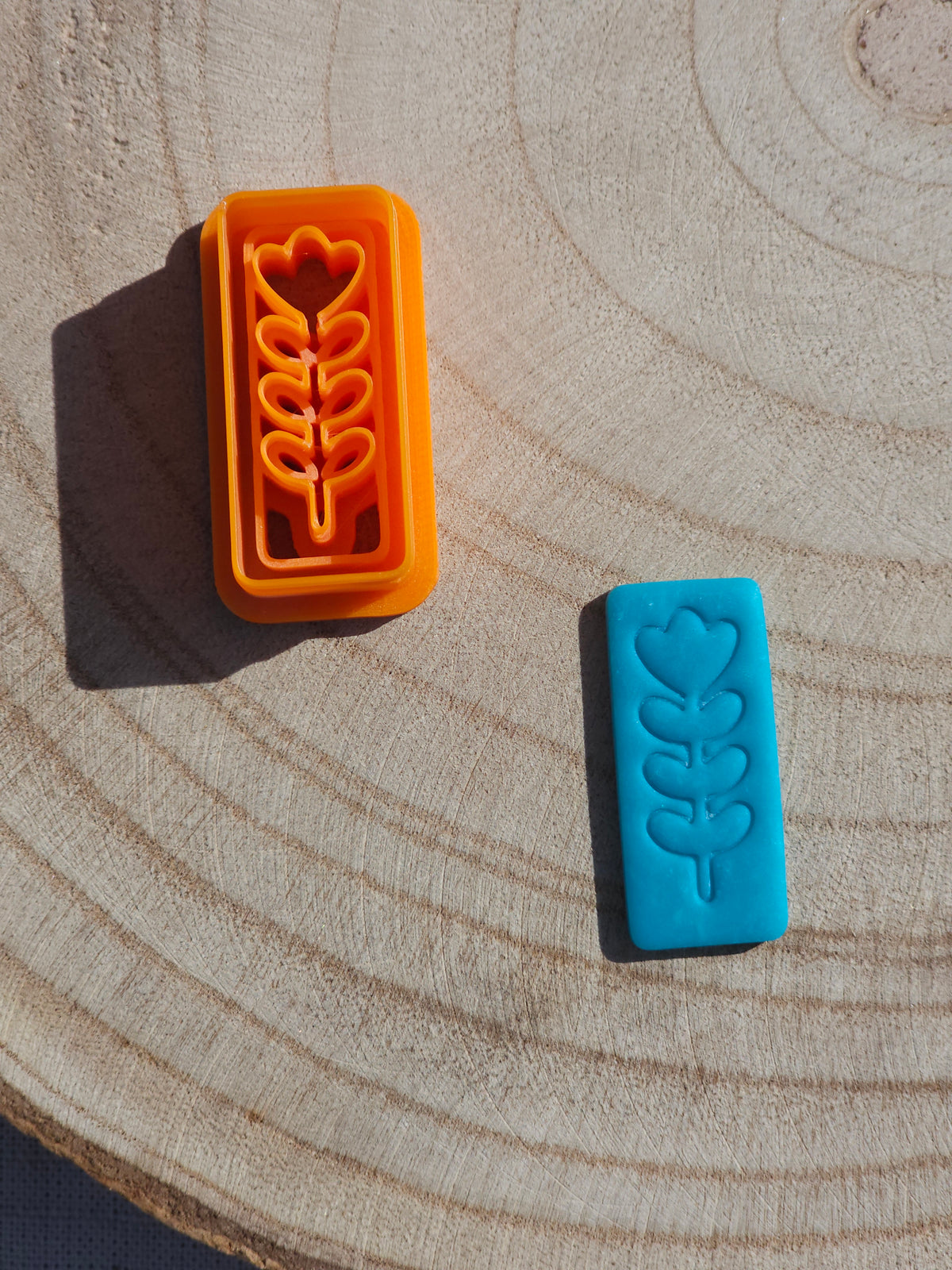 Emporte-pièce Rectangle fleur, pour argile polymère