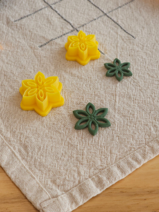 Emporte-pièce Fleur 6 pétales, pour argile polymère