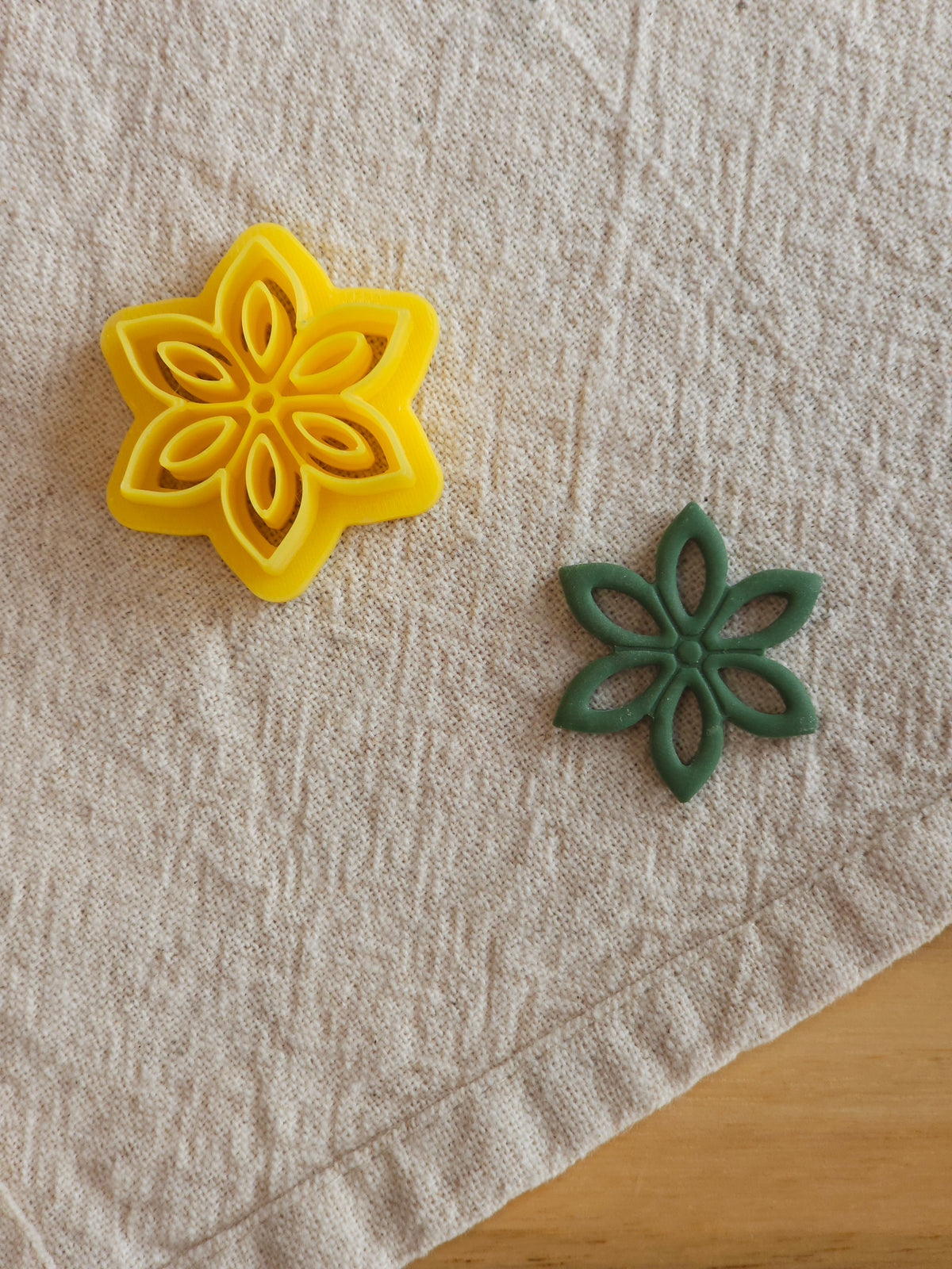 Emporte-pièce Fleur 6 pétales, pour argile polymère
