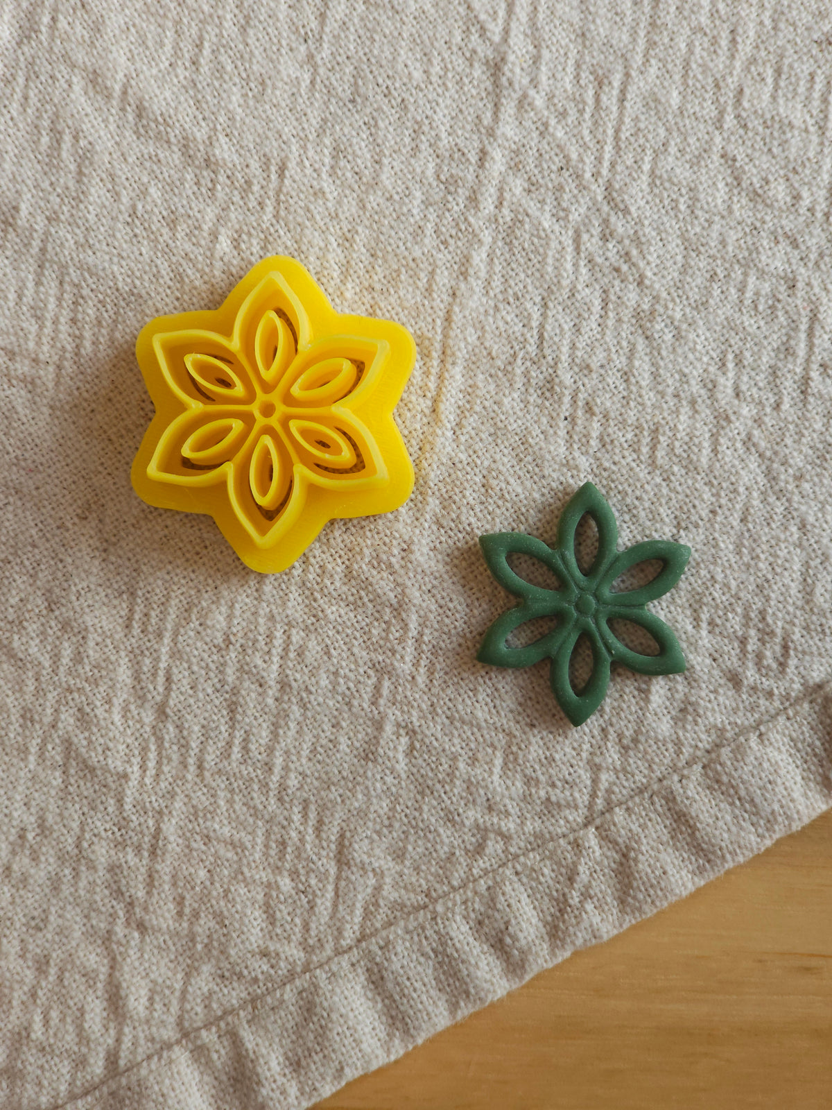 Emporte-pièce Fleur 6 pétales, pour argile polymère