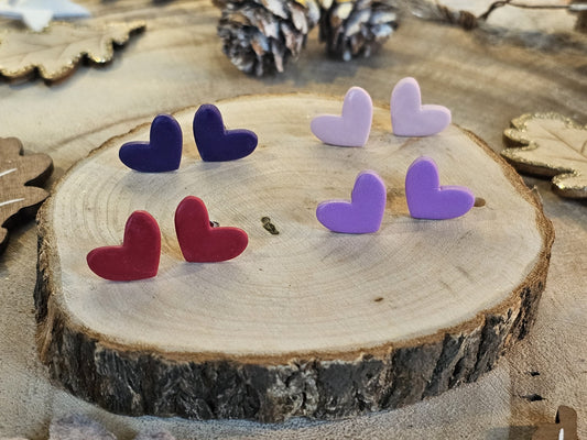 Boucles d'oreilles puces cœur