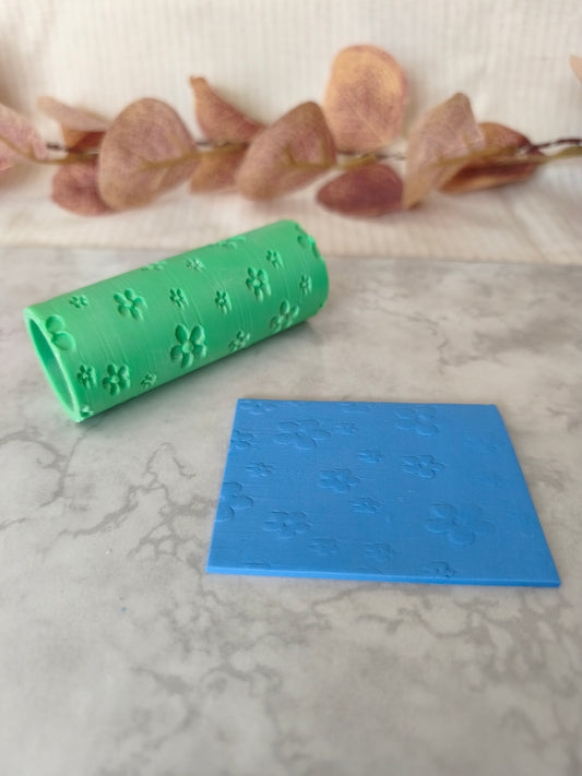 Rouleau de texture effet petites fleurs, pour argile polymère