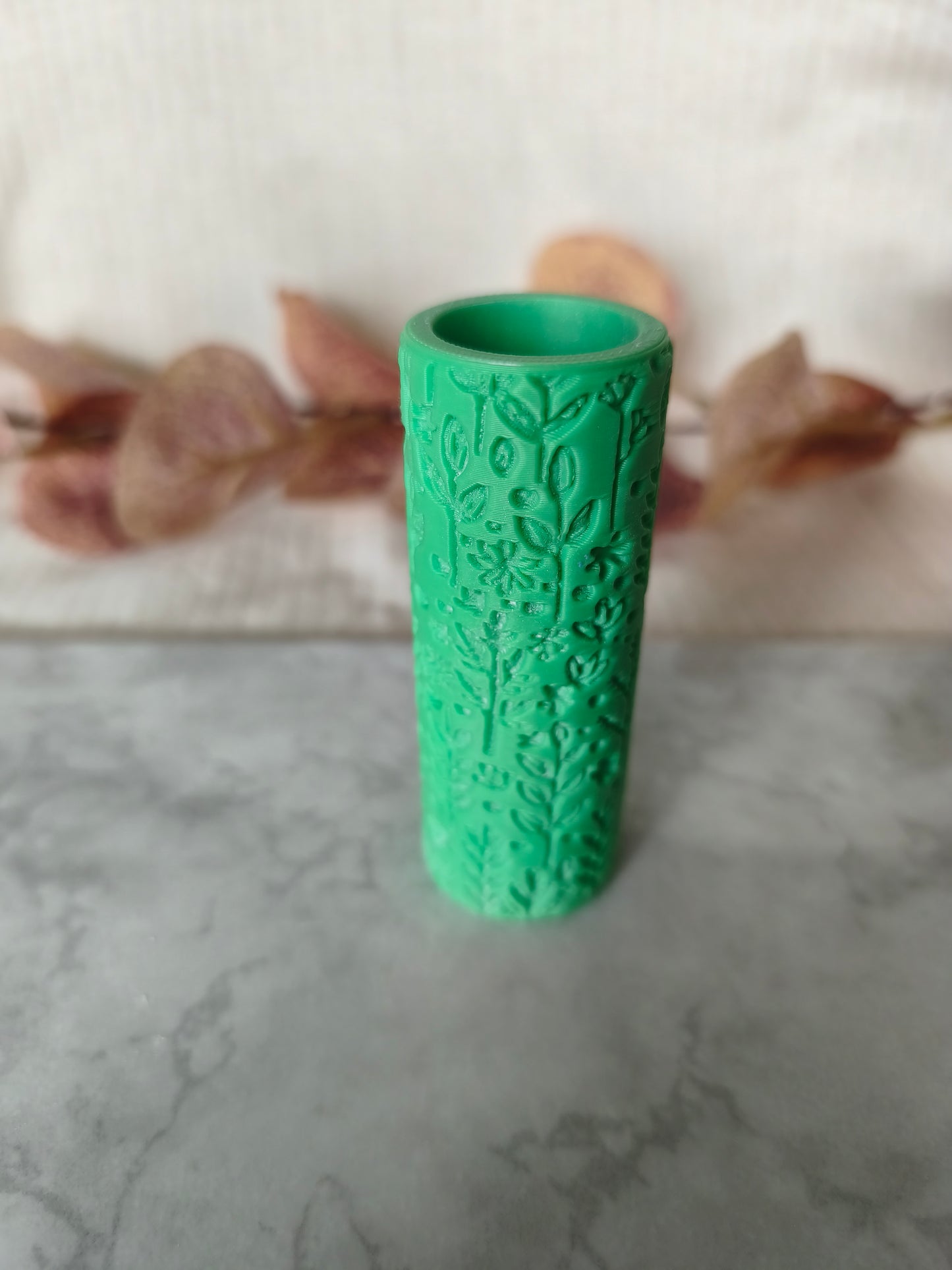 Rouleau de texture effet fleurs sauvages, pour argile polymère